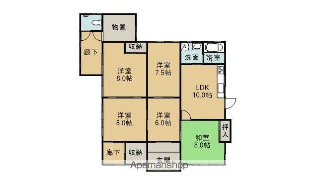 富士急行 寿駅 徒歩6分 1階建 築35年(5LDK)の間取り写真