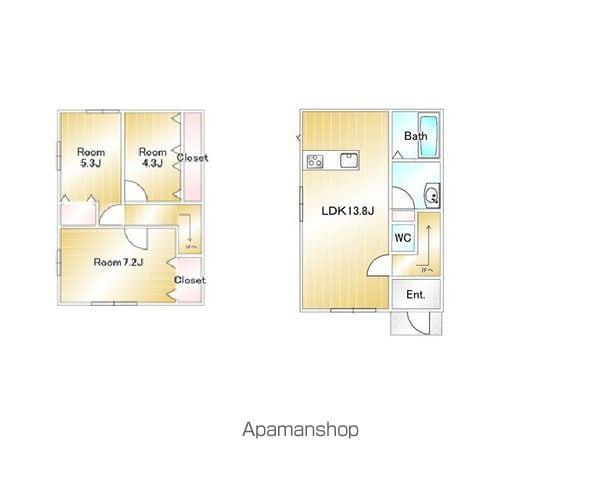 LAVENDERE(3LDK/1階)の間取り写真