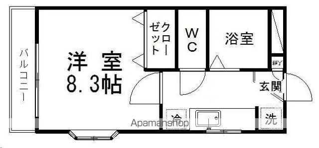 リヴィエール木町(1K/1階)の間取り写真
