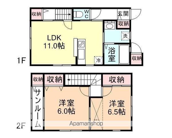 ファイン豊田Ｂ棟(2LDK)の間取り写真