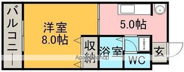 アネックスⅡ(1DK/1階)の間取り写真