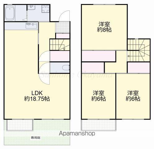 サニースクウェア津島Ｃ(3LDK)の間取り写真