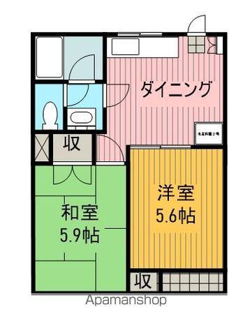 コーポNOBE(2DK/3階)の間取り写真