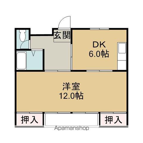 フジワラマンション(1LDK/3階)の間取り写真