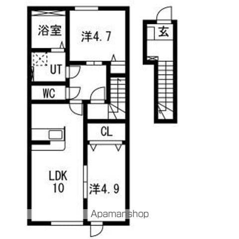 アークブリス(2LDK/2階)の間取り写真