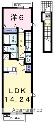 スプラウトⅠ(1LDK/2階)の間取り写真