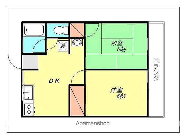 シティハイムヒロ(2DK/1階)の間取り写真