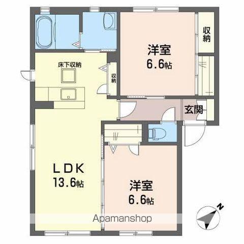 グランマスト春日 A棟(2LDK/1階)の間取り写真