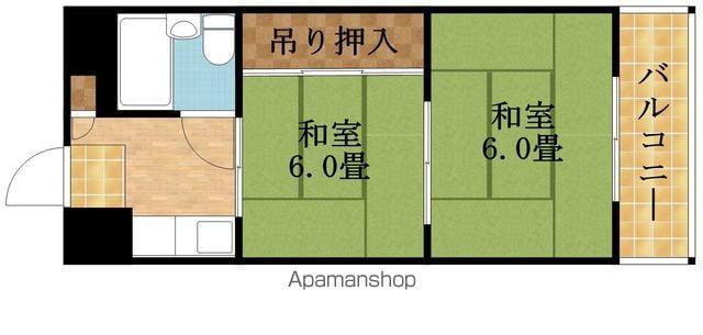 第2シャトーモリオカ(2K/3階)の間取り写真