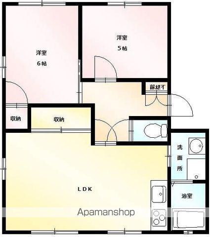 プレミールたばた(2LDK/2階)の間取り写真