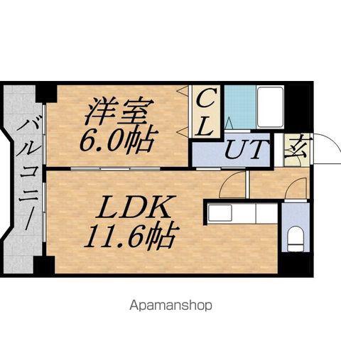 ティアラN5(1LDK/6階)の間取り写真