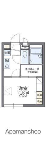 レオパレスウエストコート(1K/1階)の間取り写真