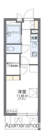 レオパレスウエストドリーム(1K/2階)の間取り写真