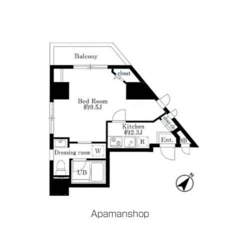 ププレMIYA八丁堀(1K/4階)の間取り写真