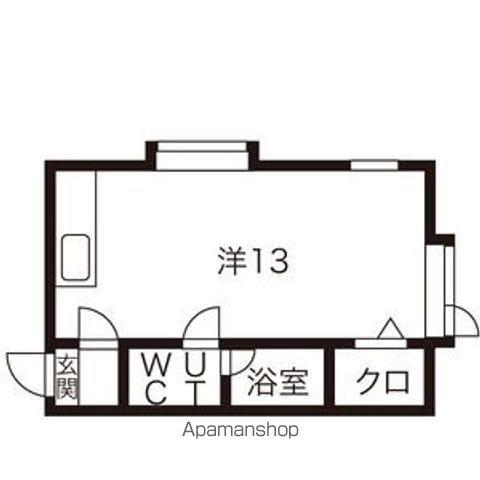 サンピアFUKUZUMI(ワンルーム/地下階)の間取り写真