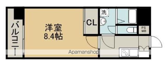 PRENDRE本山(1K/3階)の間取り写真