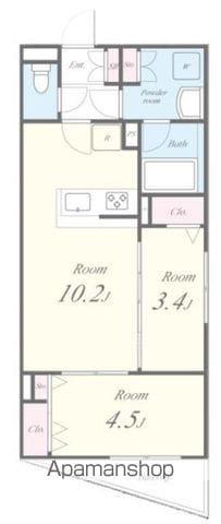 RESIDENCE KOENJI SQUAREレジデンスコウエ(2LDK/2階)の間取り写真