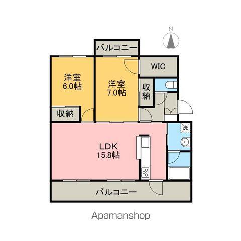 TERRACE1(2LDK/2階)の間取り写真