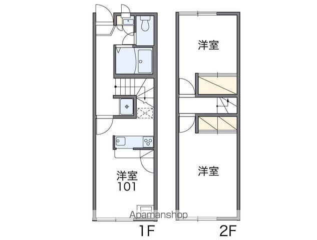 レオパレスプレミール鳥の木Ⅱ(2DK/1階)の間取り写真