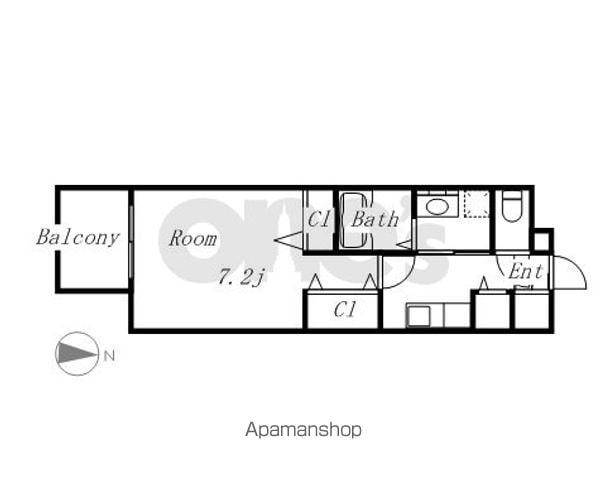 パルティール黒川アネックス(1K/9階)の間取り写真