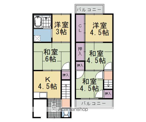 松尾東ノ口町テラスハウス(5K)の間取り写真