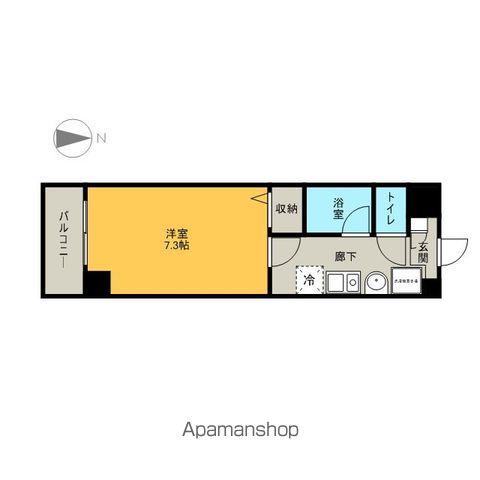 サウスパークイズミ(1K/1階)の間取り写真