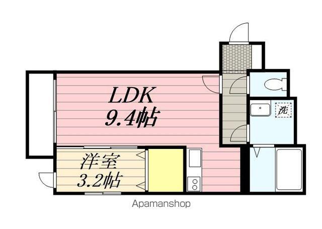 PORTA NOB二日市(1LDK/2階)の間取り写真