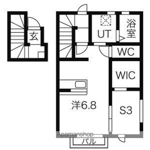 東北新幹線 盛岡駅 徒歩10分 2階建 築13年(1K/2階)の間取り写真