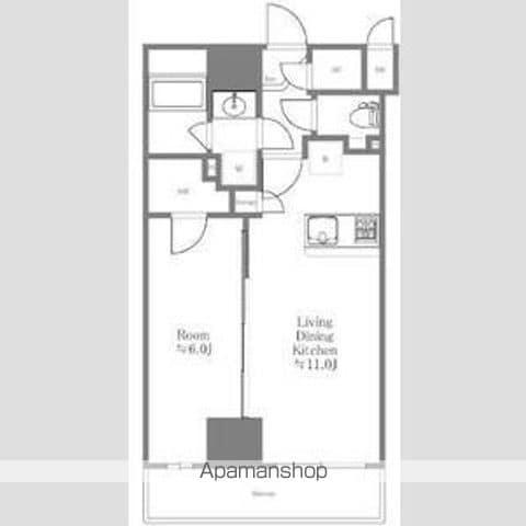 ハーモニーレジデンスグローバルキャピタル(1LDK/14階)の間取り写真