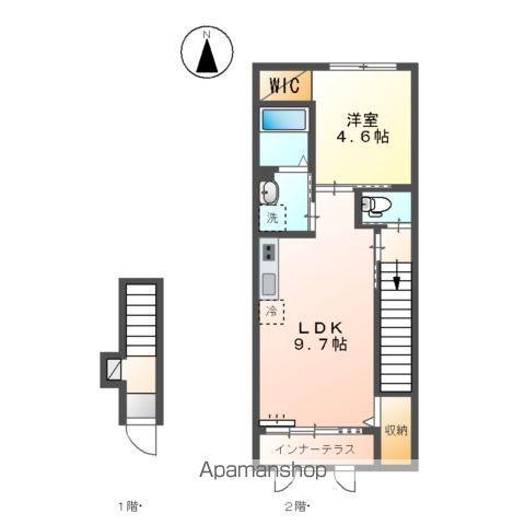 ニュークラリス(1LDK/2階)の間取り写真