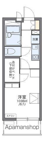 レオパレスモンサンミッシェル(1K/4階)の間取り写真