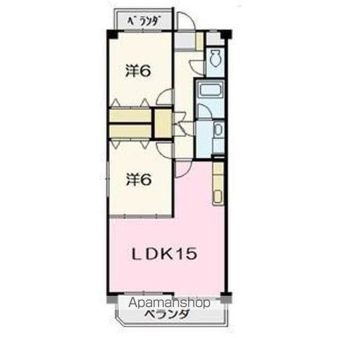 パークサイド三好ヶ丘(2LDK/3階)の間取り写真