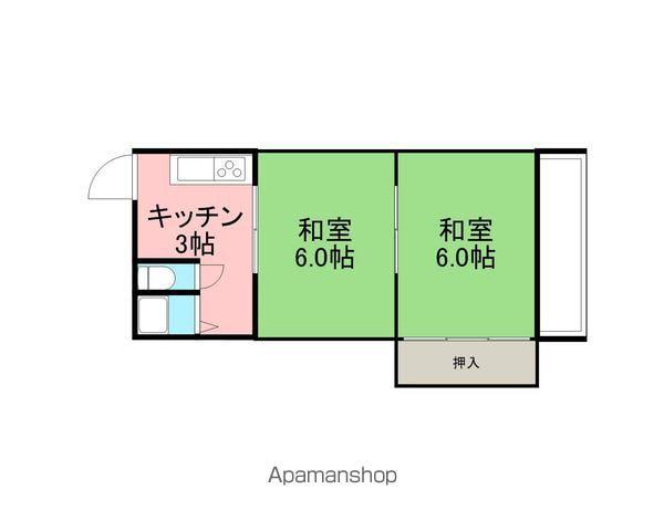 栄和マンション春木Ⅰ(2DK/1階)の間取り写真