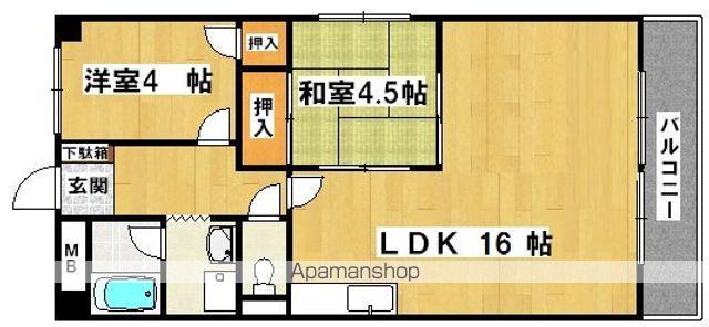 パークテラス北花田(2LDK/7階)の間取り写真
