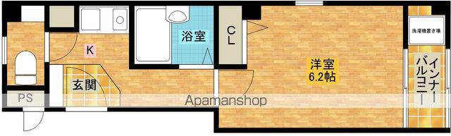 FKビル(1K/5階)の間取り写真
