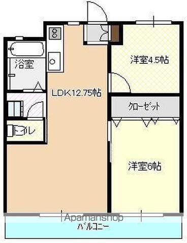 TOKIWA15(2LDK/4階)の間取り写真