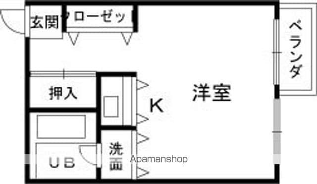和歌山線 打田駅 徒歩18分 3階建 築35年(ワンルーム/3階)の間取り写真