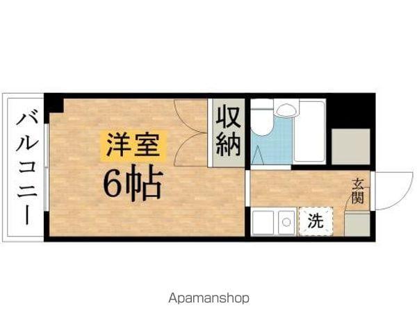 にしむらや第2ビル(ワンルーム/4階)の間取り写真