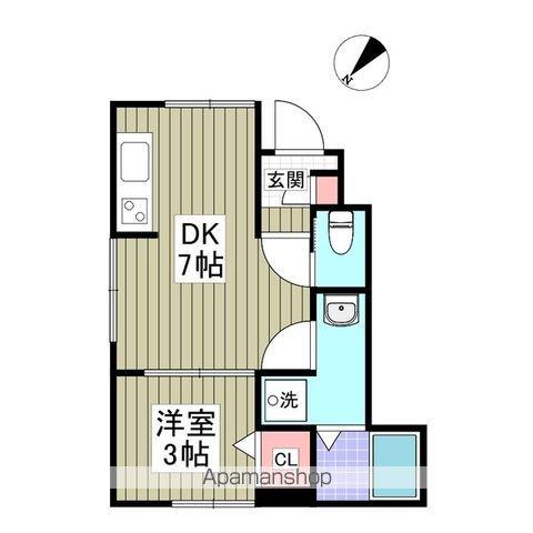 リーブルファイン春日部八丁目2(1DK/1階)の間取り写真