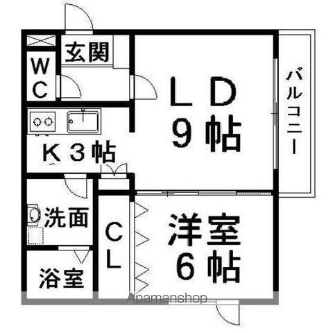 ジョージラピュタ(1LDK/1階)の間取り写真