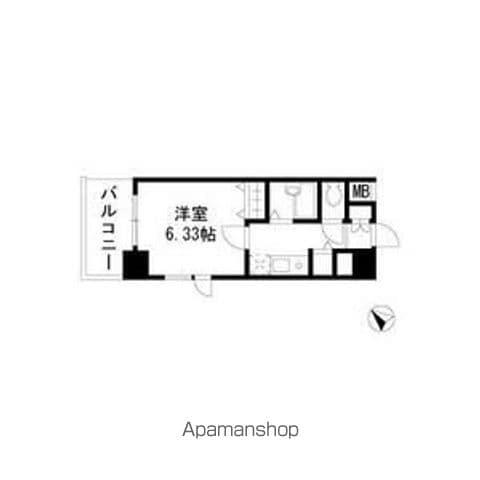 ドエルイン月島(1K/11階)の間取り写真