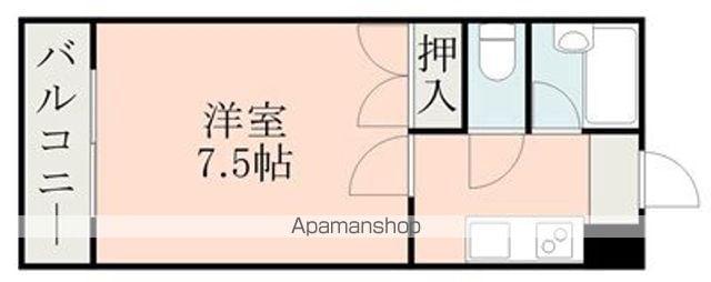 高橋ハイツ(1K/3階)の間取り写真