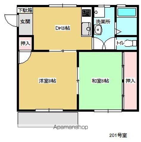 コーポサトウ(2DK/2階)の間取り写真