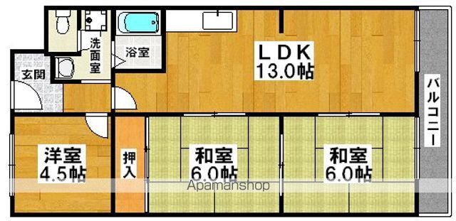 ファミール高石(3LDK/4階)の間取り写真