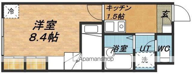 レオパレスコラソンⅡ(1K/2階)の間取り写真