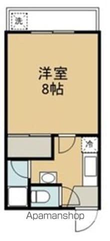 タウンハウスB棟(1K/3階)の間取り写真