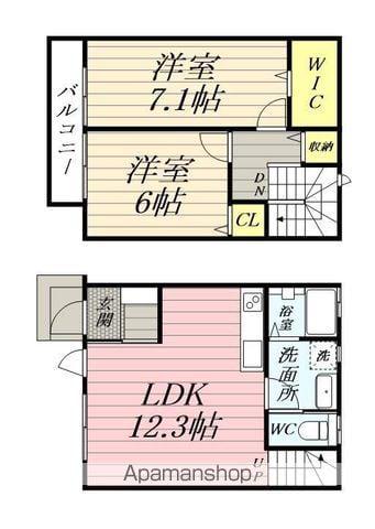 ＹＡＤ亀甲山(2LDK)の間取り写真