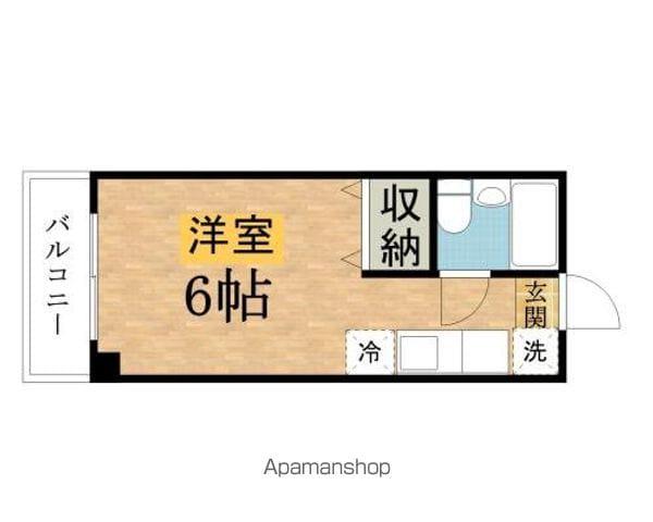 エステート鵯(ワンルーム/2階)の間取り写真