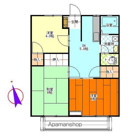 メゾンシャルマン(3K/2階)の間取り写真