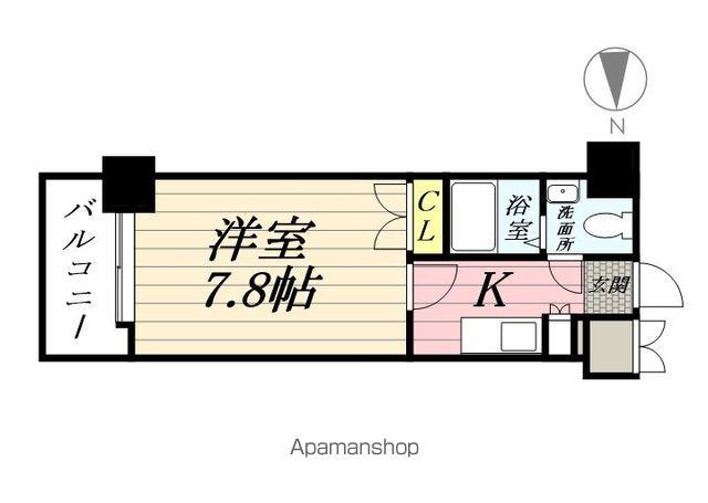 サヴォイステーション(1K/7階)の間取り写真